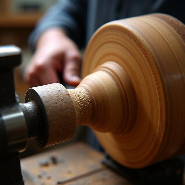 Processo tornitura legno
